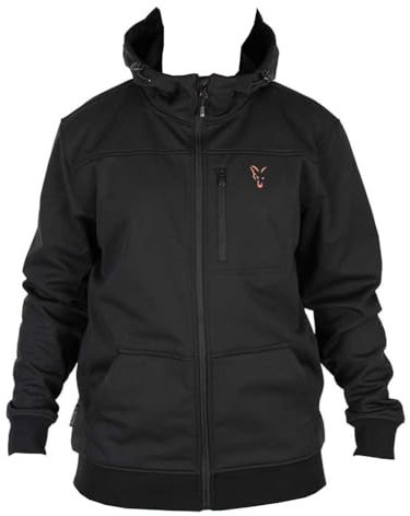 Fox Collection Soft Shell Jacket Black & Orange - Angeljacke, Größe:L