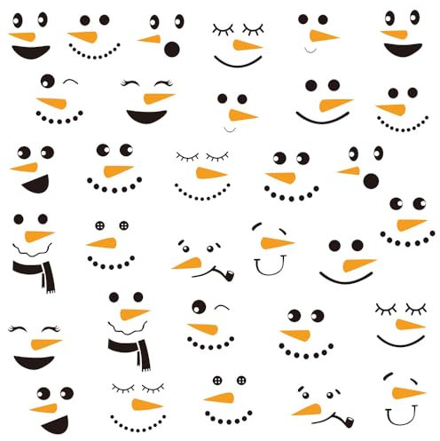 Weihnachten Fensterbilder Schneemann Kühlschrank Aufkleber, Schneemann-Fensteraufkleber Schneemann Weihnachten Urlaub Pvc-Wandaufkleber Für Kühlschrank Für Weihnachtsdekorationen