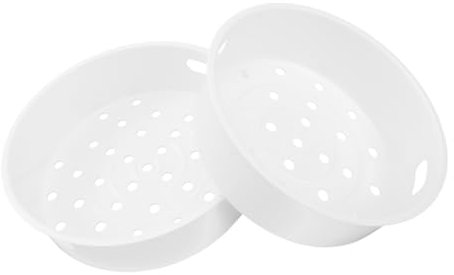 Zerodeko 2 Piezas olla arrocera al vapor Contenedores de comida recipientes de plástico para alimentos olla de vapor accesorio de restaurante vaporera no se oxida envase enchufar Accesorios