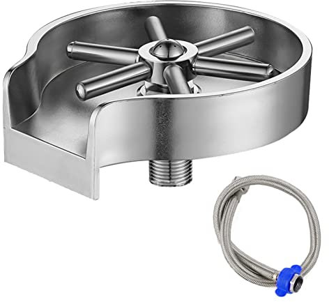 Irishom Lavabicchieri Lavandino,Sciacquatrice in Vetro per lavello da Cucina Rondella per Tazza per lavello Barra di Fissaggio per lavello Sciacquatrice in Vetro Accessori per lavello da Cucina