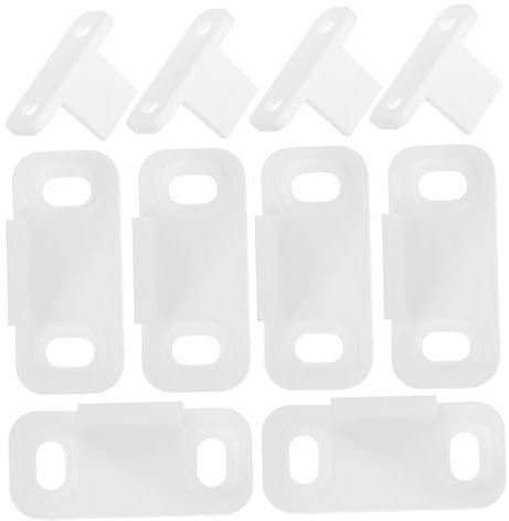 OUNONA 10 Pezzi Binario Della Porta Della Stalla Guide Per Porte a Scomparsa Ferramenta Per Ante Scorrevoli Dell'armadio Guide Della Porta Della Stalla Per Il Fondo Plastica Bianca