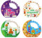 Ramadan-Süßigkeiten-Box mit Griff, Eid Mubarak, Geschenkboxen, Ramadan, Schokolade, Leckerlibeutel, Lila, Blau, Grün, Muslimische Burg, Moschee, Sterne, Mond, Leckerli-Box für muslimischen Islam, Eid