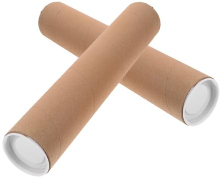 DIYEAH 4 Sätze Papierrohr Plakatröhren Zur Aufbewahrung Gepolsterte Umschläge Klebeband Papierröhrchen Plant Papierhalter Versandrohre Poster-aufbewahrungsrohr Liner Khaki 2 Stück * 4