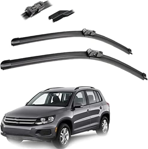 WEIQQI Scheibenwischer Heckwischer Vorne für VW Tiguan MK1 2007 2008 2009 2010 2011 2012 2013 2014 2015 2016 2017, Wischer Scheibenwischerblätter Set für Frontscheibe Wischerblätter