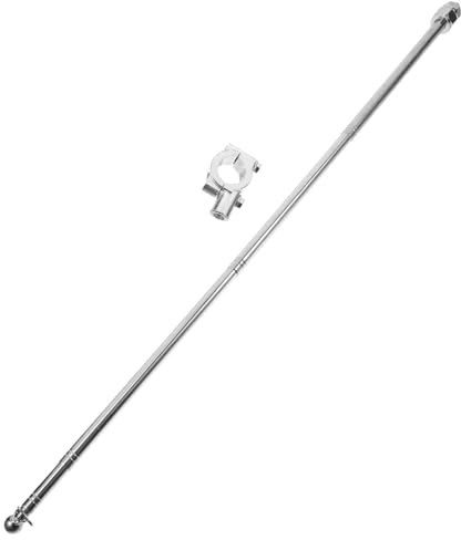 ARTIBETTER Teleskopierbarer Fahnenmast 1,2m aus Aluminium Motorrad und Fahrrad Fahnenhalterung Geeignet für Roller und Quad Einfache Montage Am Lenker