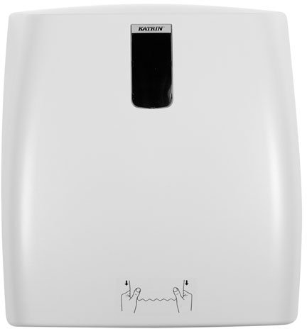 Katrin ahk300 System Kunststoff Handtuch Rolle Spender, 370 mm H x 340 mm W x 230 mm D, grau