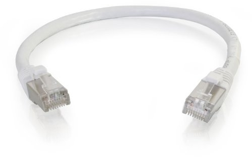 C2G 00929 Cat6 Cable - Snagless Shielded Ethernet Network Patch Cable, White (30 Feet, 9.14 Meters)