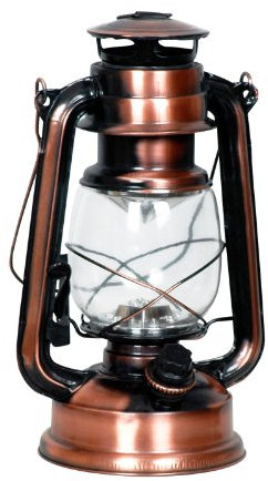 Eaxus Nostalgie LED Laterne 24 cm hoch, schwarz/silber 56300