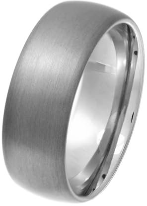 Theia Ring Titan Mattiert, Court Shape, 8mm Ring - Größe 70 (22.3)