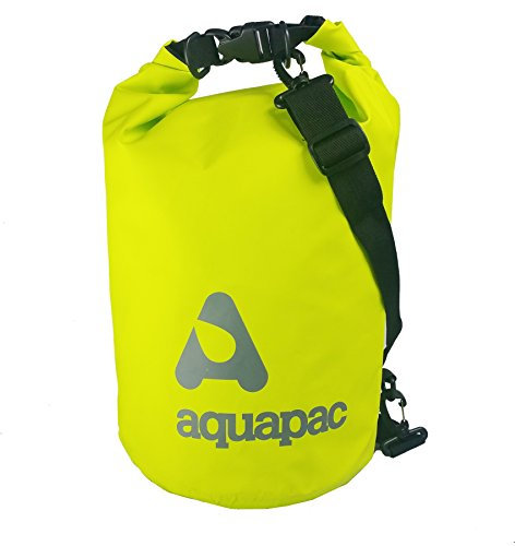 Aquapac Heavyweight Wasserdicht Trockentasche mit Schultergurt, 15l Grün, Hergestellt in Großbritannien, Reise-Essential, 5 Jahre Garantie, Umweltfreundlich, Wassersport, Wandern, Mountainbiken