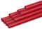 Clairefontaine 95706C - Karton mit 10 Rollen gerilltes Kraftpapier 65g, 3mx0,70m, Rot, 1 Karton