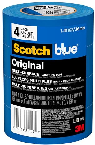 ScotchBlue Painter's Tape, Multi-Use, 1.41-Inch by 60-Yard, 4-Roll