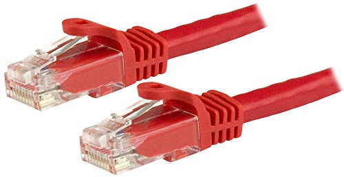 StarTech.com 1m CAT6 Ethernet Cable - Red CAT 6 Gigabit Ethernet Wire -650MHz 100W PoE++ RJ45 UTP Category 6 Network/Patch Cord Snagless w/Strain Relief Fluke Tested UL/TIA Certified (N6PATC1MRD)