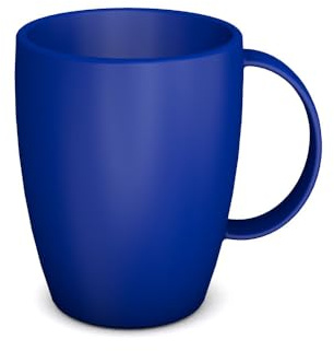 Ornamin Becher mit Henkel 260 ml (Modell 420) / Mehrweg-Becher Kunststoff, Kaffeebecher (Blau)