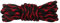Lakeland Active Grasmoor Walking Boot Laces - Black-Red (Non-Slip) - 140 cm - 55 inch (1 Pair)