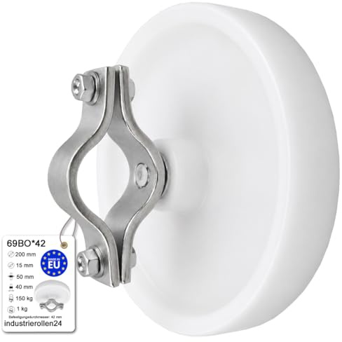 ZAB-S 69BO*42 Rad Rolle für Eventzaun Absperrgitter Bauzaun Ersatzrad Transportrolle (69BO*42)