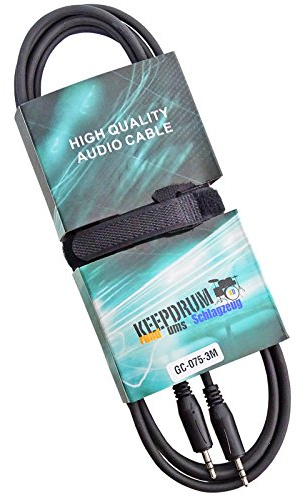 keepdrum GC075 Mini-Klinkenkabel 3,5mm Klinke Stecker Stereo 3m