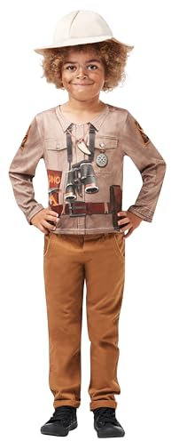Rubie's Generic Official, Dino-Forscher Kostümset, Safari, Dschungel, Zoowärter, Kinderkostüm, Größe Medium 7-8 Jahre, Kinder Einheitsgröße, mehrfarbig, 640787L. Halloween