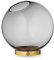 AYTM - Vase/Blumenvase - Globe - Glas/Messing - schwarz/Gold - Ø21 cm - Höhe 21 cm