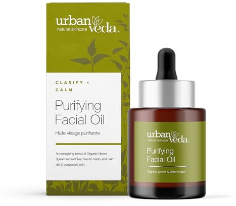 Urban Veda Vitamin E Oil for Skin | Purifying Facial Oil with Witch Hazel | Face Oil For Acne Scar Treatment | Scar Oil with Tea Tree | Stretch Mark Oil | Face Oil for Women & Men | 30 ml