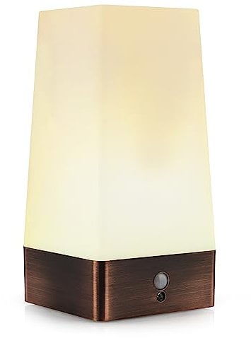The Glowhouse Wireless PIR Motion Sensor LED Night Light Battery Powered Table Lamp (Square)