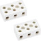 sourcing map 3 terminali in ceramica a 3 vie connettori ceramici ad alta temperatura in porcellana per cavo elettrico 2pcs