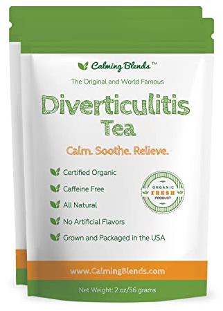 CALMING BLENDS Diverticulitis Tea | All Natural, Caffeine Free, Digestive Health | 2 Pack