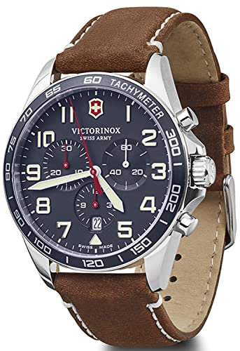 Victorinox Field Watch Herren Uhr analog Quarzwerk mit Leder Armband V241854