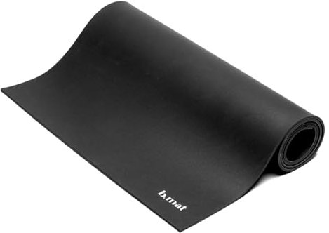 B Yoga Yogamatte B Mat Strong, Sport- und Fitnessmatte aus Naturkautschuk (Black, Maße: 180 cm x 66 cm x 0,6 cm; Gewicht: 2,2 kg)