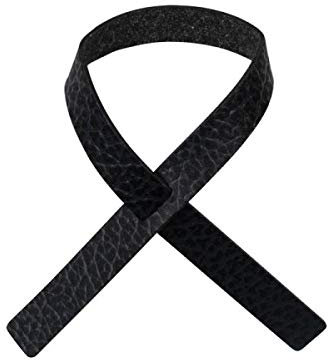 Lind DNA Loop Serviettenring 4 Stück Recyceltes Leder Hippo Schwarz-Anthrazit, Maße: 30cm x 1cm, 981376