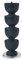 Zeal G277T Melamine Stack and Store Egg Cups/Holders, Set of 4 with Chrome Storage and Carry Stand-Dark Grey