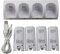 B Blesiya Lade Dock Station + 4 * 2800mAh Batterien Für Wii Remote Controller - Weiß