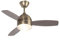 Qazqa Moderno Ventilador de techo con luz y mando a distancia bronce - ROTAR Madera/Acero/Plástico Redonda Adecuado para LED Max. 2 x 10 Watt