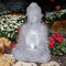 AMUR Gartenbrunnen Zen Brunnen Zierbrunnen Zimmerbrunnen Springbrunnen 230V Wasserfall Wasserspiel für Garten, Gartenteich, Terrasse, Balkon Sehr Dekorativ Zhen Lebens LICHT mit LED Licht