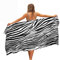 FANSU Strandtücher Mikrofaser Schnelltrocknend, Abstrakter Tierdruck Tragbar Sand Proof Ultraleicht Strand-Badetuch Ideal als Strandtuch,Reisetuch,Badetuch,Sport (Schwarzes weißes Zebra,80 * 180cm)