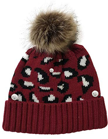 DongBao Damen Mütze Winter/Strickmütze/Bommelmütze/Mädchen Mütze mit Loch/Wintermütze mit Pferdeschwanz