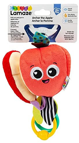 LAMAZE Archer The Apple, Clip on Pram and Pushchair Newborn Baby Toy, Sensory Toy for Babies with Colours and Sounds, Development Toy for Boys and Girls Aged 0 to 24 Months, Multicoloured