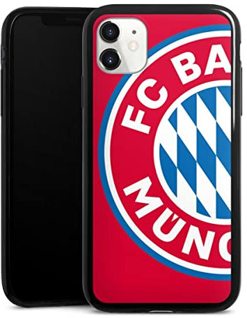 Slim Case extra dünn kompatibel mit Apple iPhone 11 Silikon Handyhülle schwarz Hülle FC Bayern München Offizielles Lizenzprodukt FCB