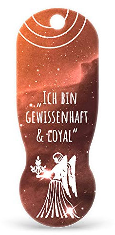 TRIGGI® der Einkaufswagenlöser – Einkaufswagenchip abziehbar, Sternzeichen Jungfrau als Schlüsselanhänger
