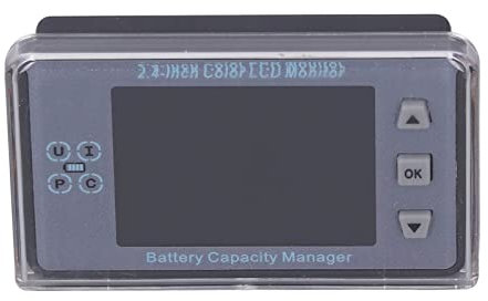 Wireless Battery Capacity Manager, Safe 485 Battery Monitor and TTL Communication Port Hall Sensor with 2.4 inch LCD Display for Electric Bike 100A