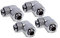 Alphacool Eiszapfen 13/10mm Compression fitting 90° rotatable G1/4-4pcs Set Chrom
