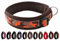 BUDDYPACK | Schickes Hundehalsband Extra-Breit und Weich mit Neopren Gepolstert | Größe XXS-3XL | Verstellbar | Bunt (XXS (29-34 cm), Orange-Braun)