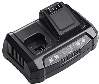 Dual Port Akku Ladegerät für 10,8-18V Lithium Batterien AL1810 CV, AL1815 CV, AL 1830 CV, AL 1880 CV Schnellladegerät mit 2 USB Ports (EU Plug)