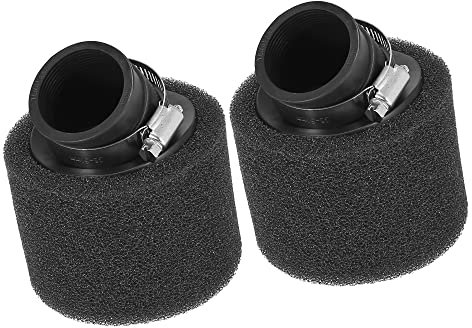 A ABSOPRO Motocicletta 40mm Bent Aria Filtro Motore Carburatore Pulitore (2Set)