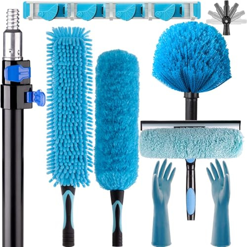 APMOLAR 25 Foot High Reach 7-to-18ft Long Duster for High Ceilings Fan Cleaner with Sturdy Lightweight Extension Pole