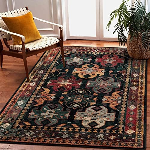 rugsx Wollteppich für Wohnzimmer, Schlafzimmer, traditionell Omega Rohan orientalisch Dunkelblau 135x200 cm