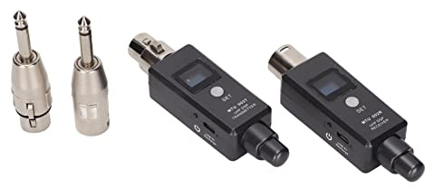 Wireless Microphone Adapter, Rechargeable Wireless XLR Transmitter Receiver for Mixers and Sound Systems
