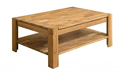 Main Möbel Couchtisch 110x70cm 'Nora' Wildeiche massiv Massivholz Eiche geölt