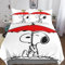 ARINAL Snoopy Bettwäsche Set 3D Print Bettbezug,bettwäsche Mikrofaser Comics Bettbezug, Mit Reißverschluss Und Kissenbezug Für Schlafzimmer, Weiche Bequemer King（220x240cm）