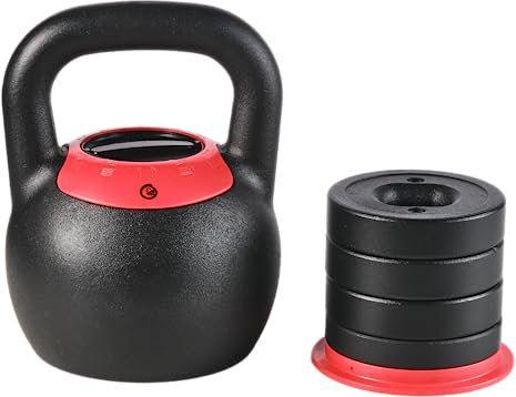 GOVITA - Verstellbare Kugel, Kugelhantel, geringer Platzbedarf, Gusseisen, einstellbares Gewicht, Kugelhantel aus Gusseisen, Gewichte, Training zu Hause